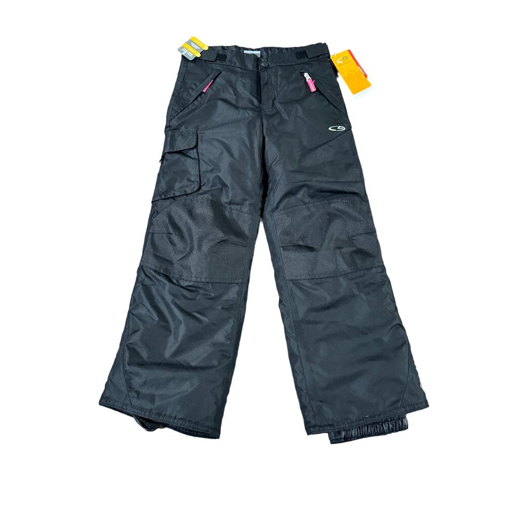 Champion Kids Venture Dry Insulated Snow Ski Pants Black/Pink Size M (7-8)